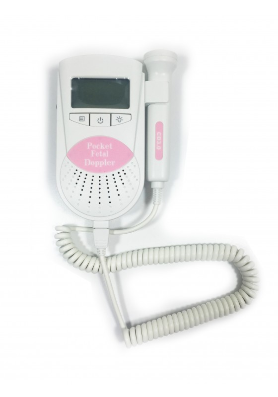Fetal Heart Doppler LCD Pocket Prenatal Baby Sound Monitor Frequency 3MHz  Probe